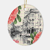 Bella Italy Peony Keramisch Ornament (Links)
