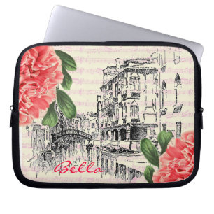 Bella Italy peony Laptop Hoesje Sleeve