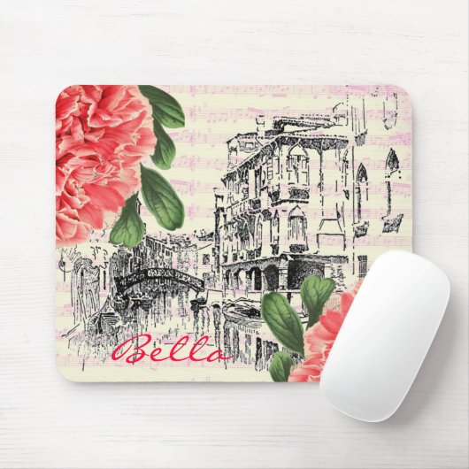 Bella Italy peony mousepad Muismat (Met muis)