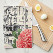 Bella Italy Peony Theedoek (Quarter Fold)