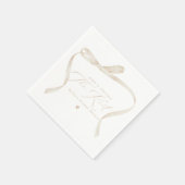 BELLA Ivory Bow Ze bindt het knoop Vrijgezellenfee Servet (Hoek)