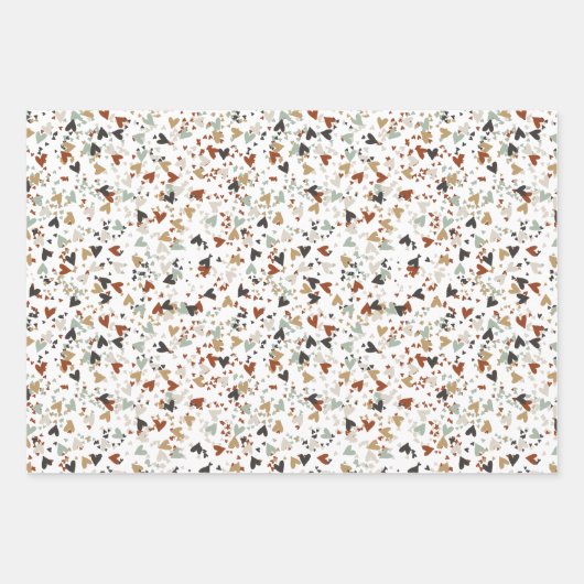 Bella Knight Collectie Goud & Terracotta Pareltjes Inpakpapier Vel (Voorkant 3)