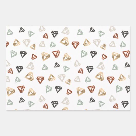 Bella Knight Collectie Goud & Terracotta Pareltjes Inpakpapier Vel (Voorkant)