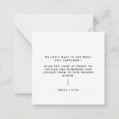 BELLA Modern Deel de Liefde QR Code Tafel Kaarten Notitiekaartje (Achterkant)