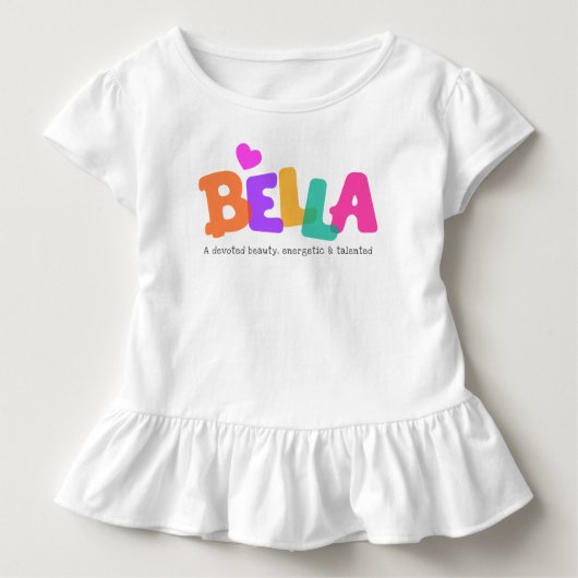 Bella-naam betekent meisjes belletjes kleding (Voorkant)
