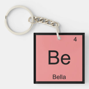 Bella Naam Chemie Element Periodiek Systeem Sleutelhanger