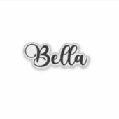Bella Naam - Handgeschreven kalligrafie Sticker (Voorkant)