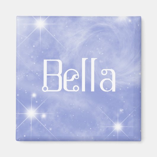 Bella naam magneet bewerkbaar | sterruimte (Voorkant)