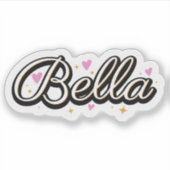 Bella naam schattig ontwerp sticker (Voorkant)