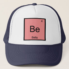 Bella Name Chemistry Element Periodic Table Trucker Pet