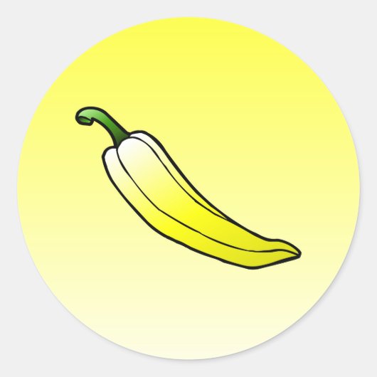 Bella Paprika - Zoete Paprika Klassieke Ronde Stic Sticker (Voorkant)