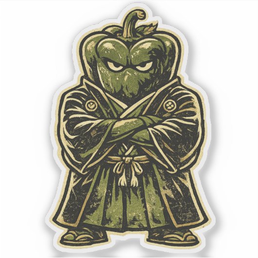Bella Pepers Bodyguard — Grappige Groente Formeel  Sticker (Voorkant)