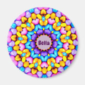 BELLA ~ Personalized Easter Kaleidoscope~ Magneet (Voorkant)