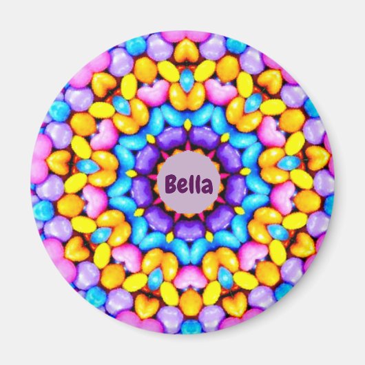 BELLA ~ Personalized Easter Kaleidoscope~ Magneet (Voorkant)