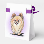 Bella Pomeranian Party Favor Bag Bedankdoosjes (Achterkant)