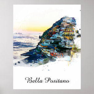 *~* Bella Positano Italy AP12 Italië Amalfi Coast Poster