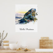 *~* Bella Positano Italy AP12 Italië Amalfi Coast Poster (Keuken)