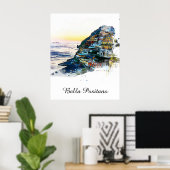 *~* Bella Positano Italy AP12 Italië Amalfi Coast Poster (Thuiskantoor)