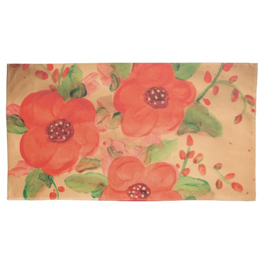 Bella Red Pillow Hoesjes Kussensloop (Voorkant-Links)