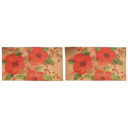 Bella Red Pillow Hoesjes Kussensloop (Achterkant-Set)