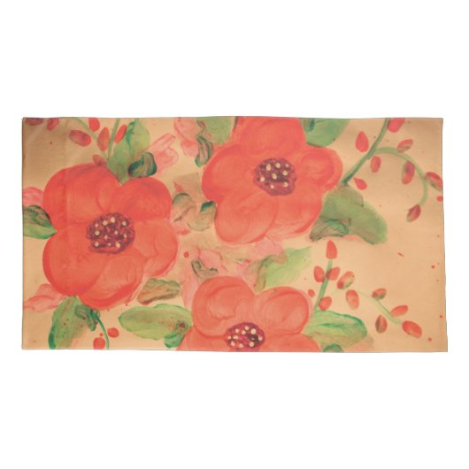 Bella Red Pillow Hoesjes Kussensloop (Achterkant-Links)