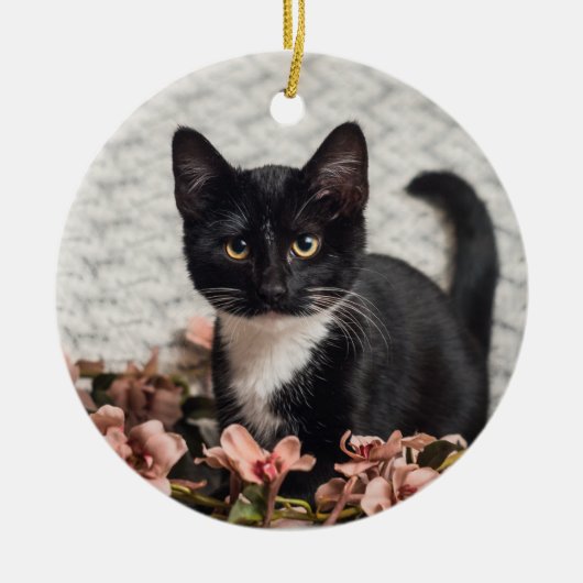 Bella-Roos Keramisch Ornament (Voorkant)