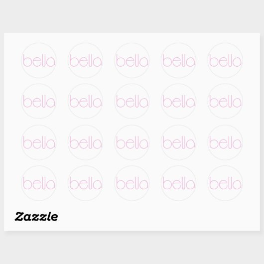 Bella roze Sticker (Vel)