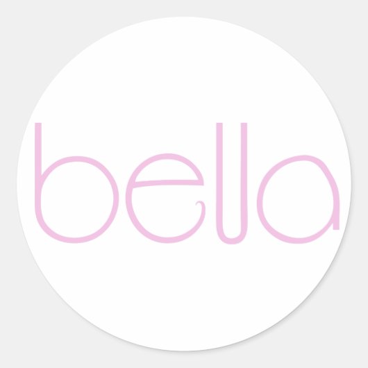 Bella roze Sticker (Voorkant)