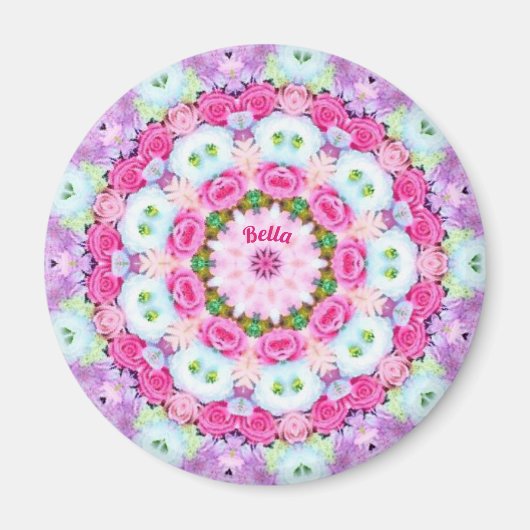 BELLA ~ Sweet Pastel Flowers ~ Verbluffend design Magneet (Voorkant)