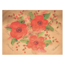 Bella tafelkleed met rood