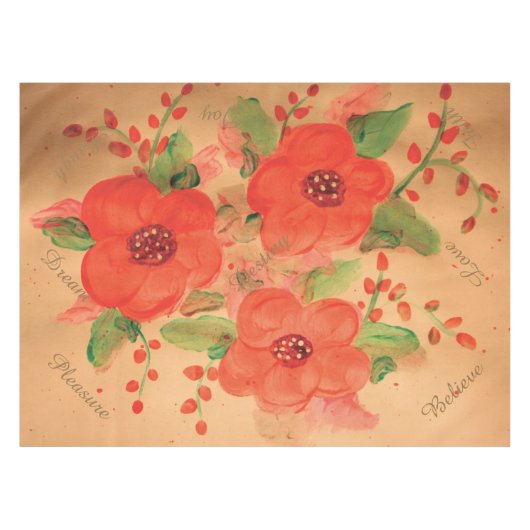 Bella tafelkleed met rood (Voorkant (Horizontaal))