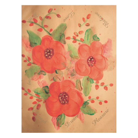 Bella tafelkleed met rood (Voorkant)