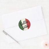 Bella Vita Italiaans Vlag Ronde Label Stickers (Envelop)