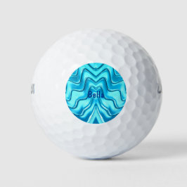 BELLA WAVES Aqua Blue Shades fractal ~ schattig~ Golfballen