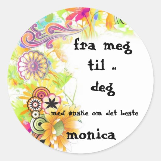 bellababells meg&deg ronde sticker (Voorkant)