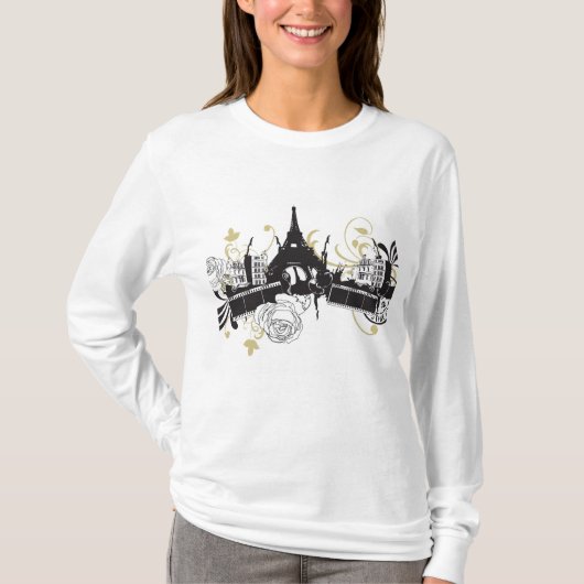 BellaCanvas, dames, afgevoerd van schouder-Shirt P T-shirt (Voorkant)