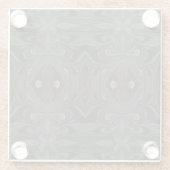 Belladonna Abstract Zwart en Grijs Vloeibare Kunst Glazen Onderzetter (Achterkant)