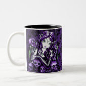 "Belladonna" Gothic Paars Skull Faerie Mok (Links)
