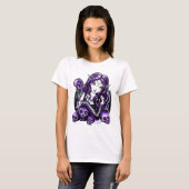 "Belladonna" Gothic Paars Skull Faerie Tanktop (Voorkant volledig)