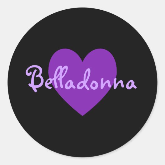 Belladonna in Paars Ronde Sticker (Voorkant)