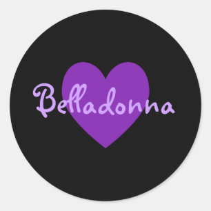 Belladonna in Paars Ronde Sticker