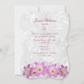 Belladonna Lilies & Damask Verjaardagsfeest Kaart (Voorkant)