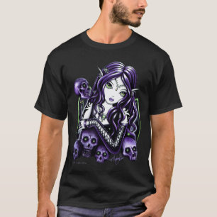 Belladonna Paars Halloween Skull Faery T-shirt