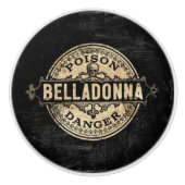 Belladonna  stijlgif-etiket keramische knop (Voorkant)