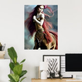 Belladria - AI Fantasy Digitale Kunst Print Centau (Thuiskantoor)