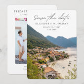 Bellagio Italië Bruiloft Save the Date Kaart (Voorkant / Achterkant)
