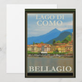 Bellagio Italië Poster Kaart (Voorkant / Achterkant)
