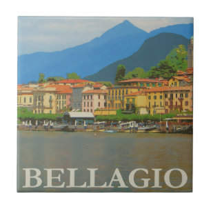 Bellagio Italië Poster Keramische Tegel Tegeltje