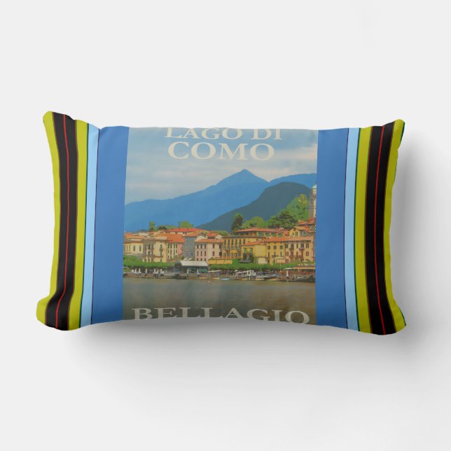 Bellagio Italië Poster Lumbar Pillow Kussen (Voorkant)