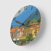 Bellagio Italië Poster Ronde Klok (Hoek)